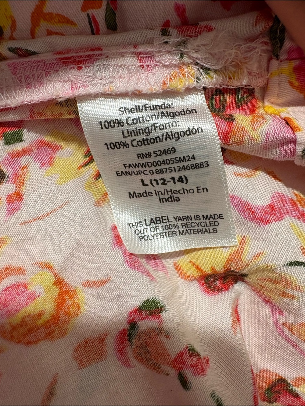 🌸Free Assembly Pink Floral Cotton Midi Dress | L | Lined | Pockets - Picture 9 of 9